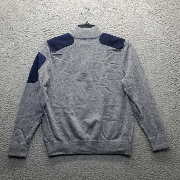 Vineyard Vines Sweater Womens M Gray Performance Knit Side Shoulder Quarter Zip - Picture 2 of 9